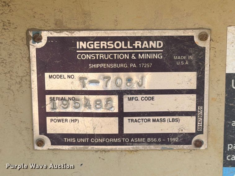 image for item YA4744 Ingersoll Rand RT708J tow tractor
