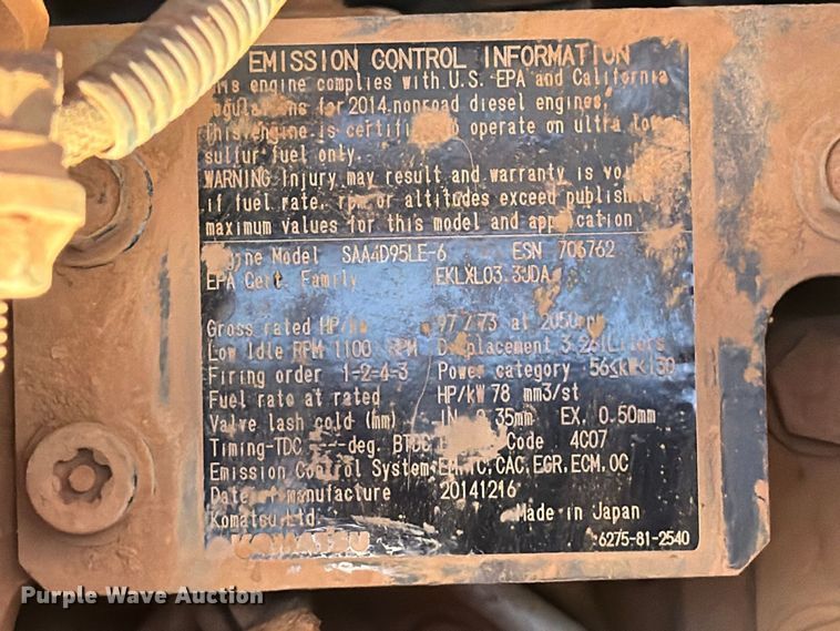 image for item DT2944 2015 Komatsu PC138USLC-10 excavator