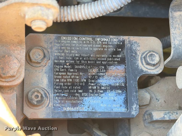 image for item DT2945 2015 Komatsu PC138USLC-10 excavator