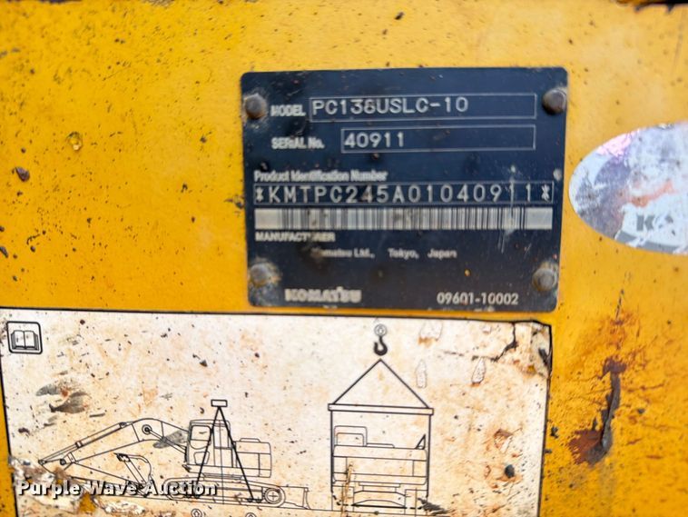 image for item DT2945 2015 Komatsu PC138USLC-10 excavator