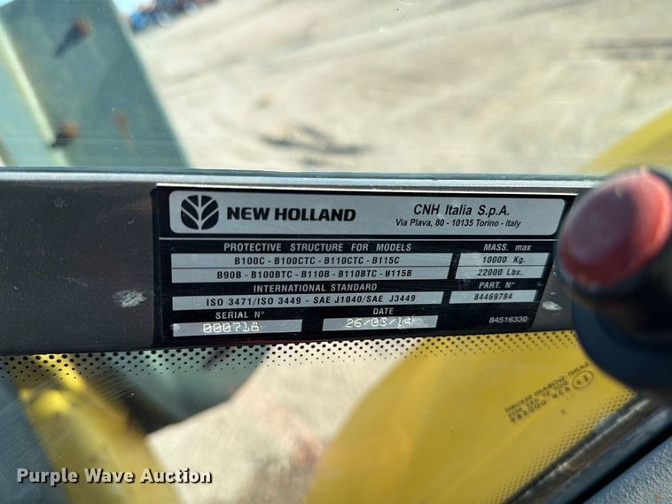 image for item DV8735 2014 New Holland B95C backhoe