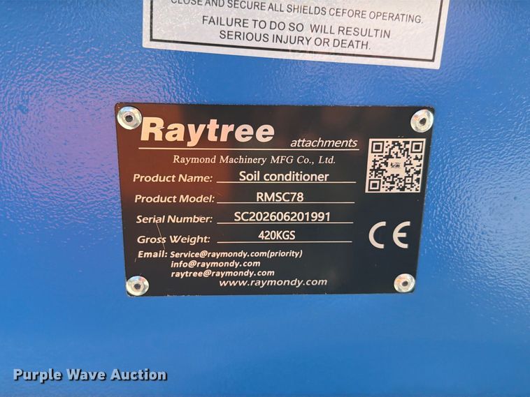 image for item DZ4899 Raytree RMSC78 skid steer soil conditioner