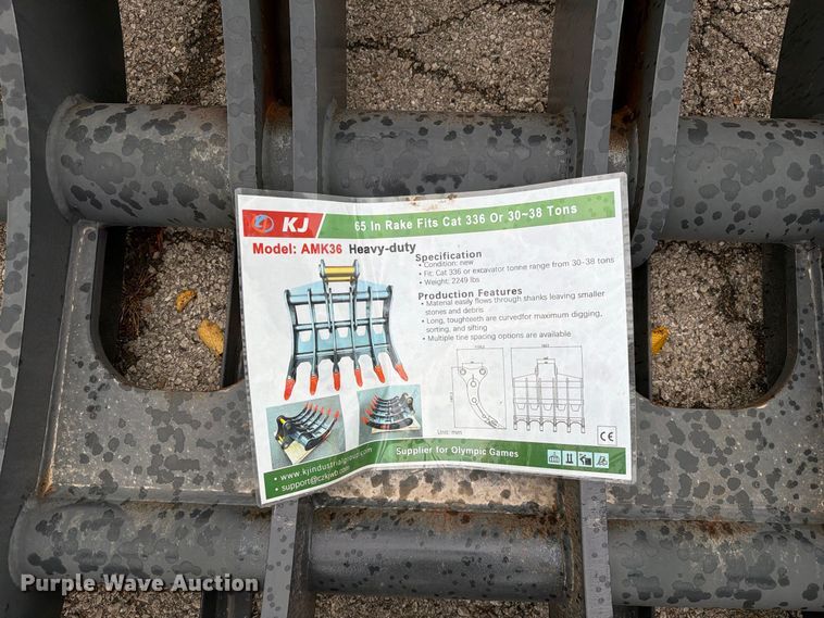 image for item DZ4931 2026 KJ AMK36 excavator rake