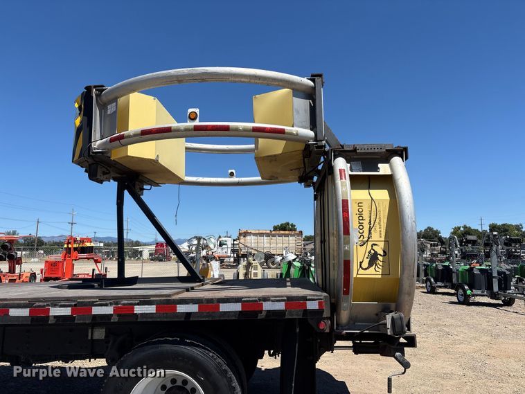 image for item EA0004 2005 Freightliner Business Class M2 flatbed truck with crash attenuator