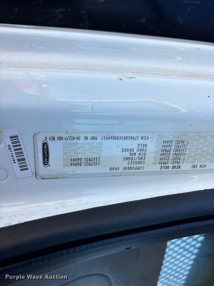 image for item EA0004 2005 Freightliner Business Class M2 flatbed truck with crash attenuator