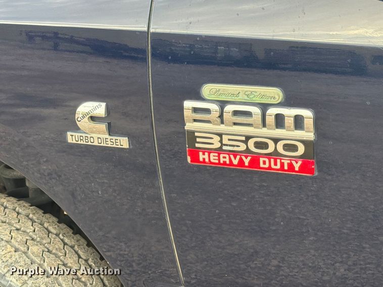 image for item EA0568 2012 Dodge Ram 3500 Crew Cab flatbed pickup truck