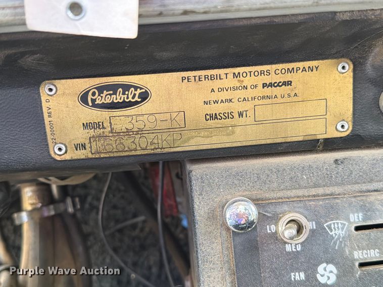 image for item EA0573 1984 Peterbilt 359 semi truck
