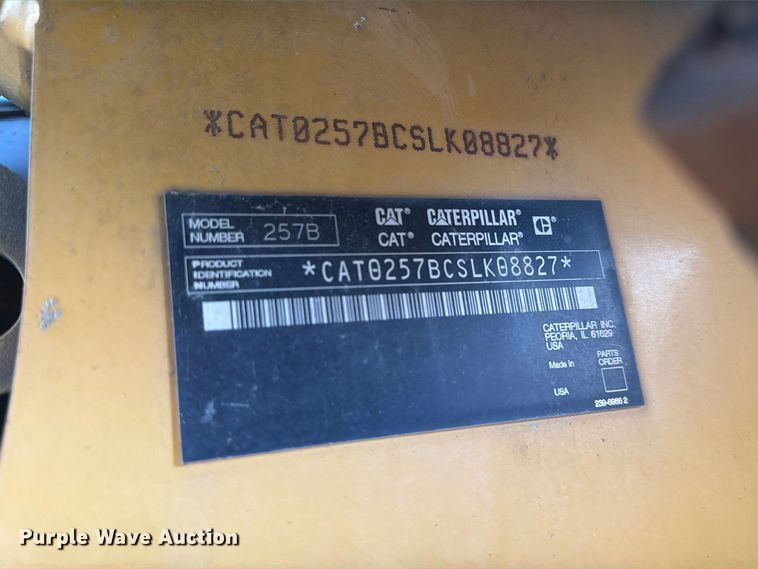 image for item EA7342 2008 Caterpillar 257B tracked skid steer loader
