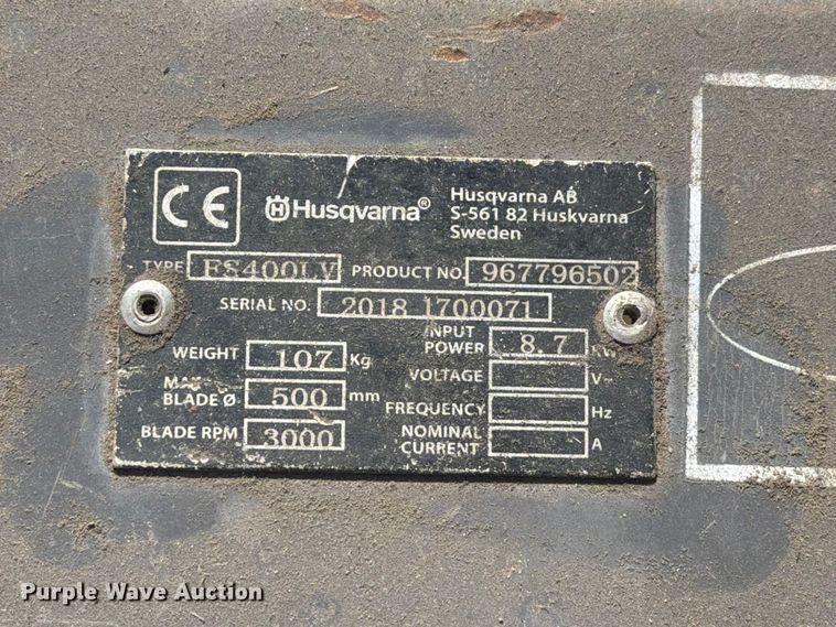 image for item EA7346 2018 Husqvarna FS400LV concrete saw