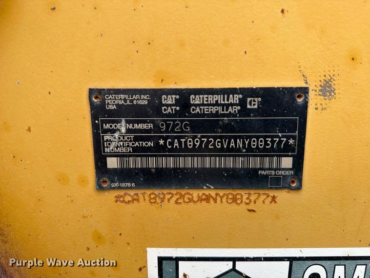 image for item EA7394 2004 Caterpillar 972G Series II wheel loader