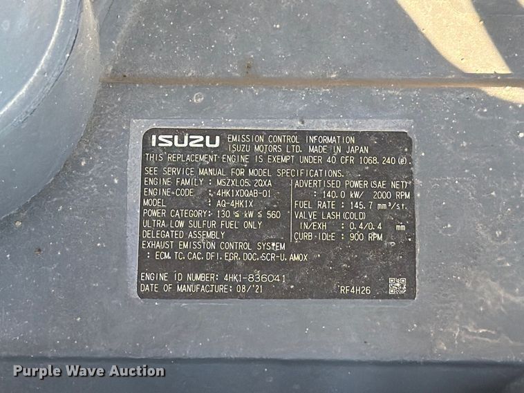 image for item EA7395 2020 Linkbelt 250x4 excavator
