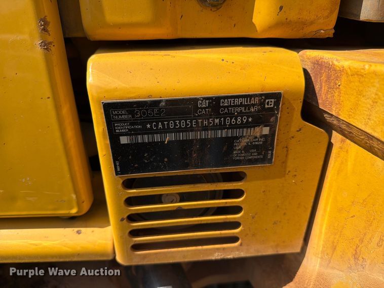 image for item EF1405 2019 Caterpillar 305E2 CR mini excavator
