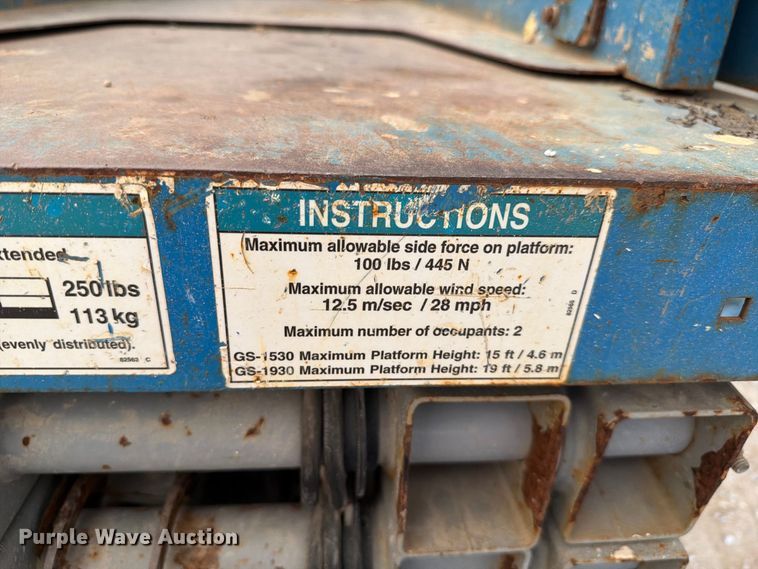 image for item EF1423 Genie GS1930 scissor lift