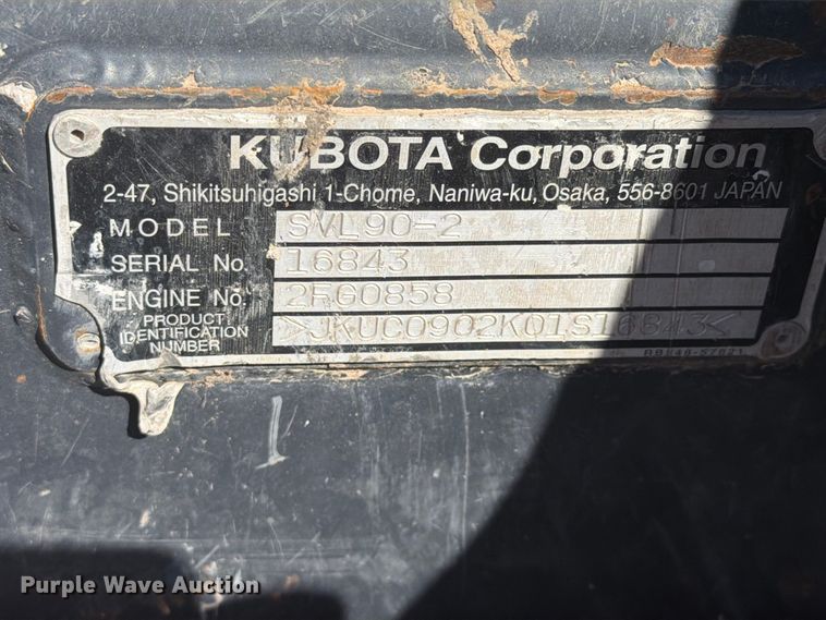 image for item EI7771 Kubota SVL90-2 tracked skid steer loader