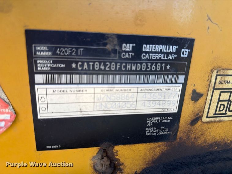 image for item EI7774 2019 Caterpillar 420F2 IT backhoe