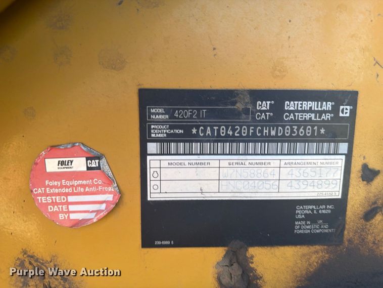 image for item EI7774 2019 Caterpillar 420F2 IT backhoe