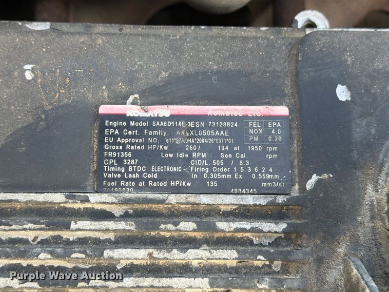 image for item EP7823 2012 Komatsu PC350LC–8 excavator