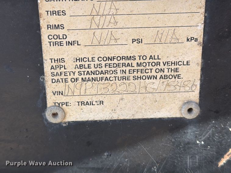 image for item EP7883 2017 Neville equipment trailer