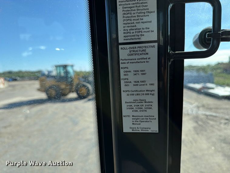 image for item EP7889 2015 John Deere 310SK backhoe