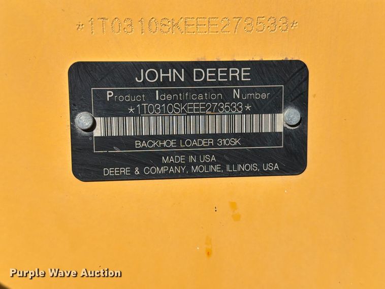 image for item EP7889 2015 John Deere 310SK backhoe