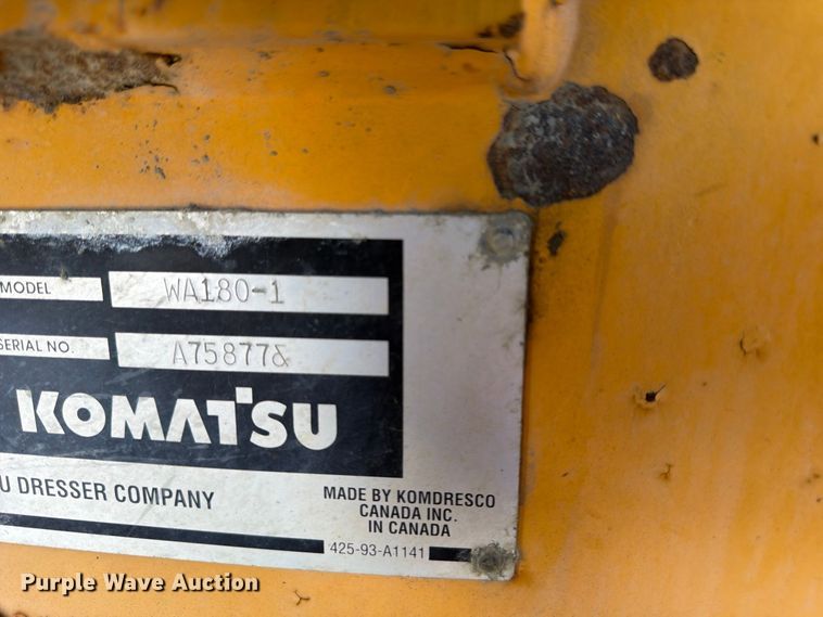 image for item ER3450 1995 Komatsu WA180 wheel loader