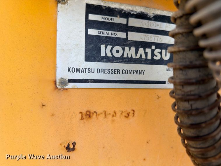 image for item ER3450 1995 Komatsu WA180 wheel loader