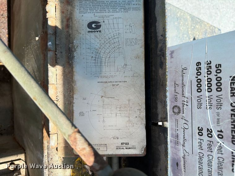 image for item ER3455 1985 Grove RT41AA crane