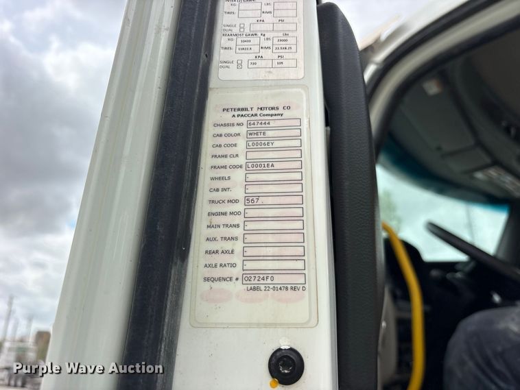 image for item ES8188 2024 Peterbilt 567 ready mix truck