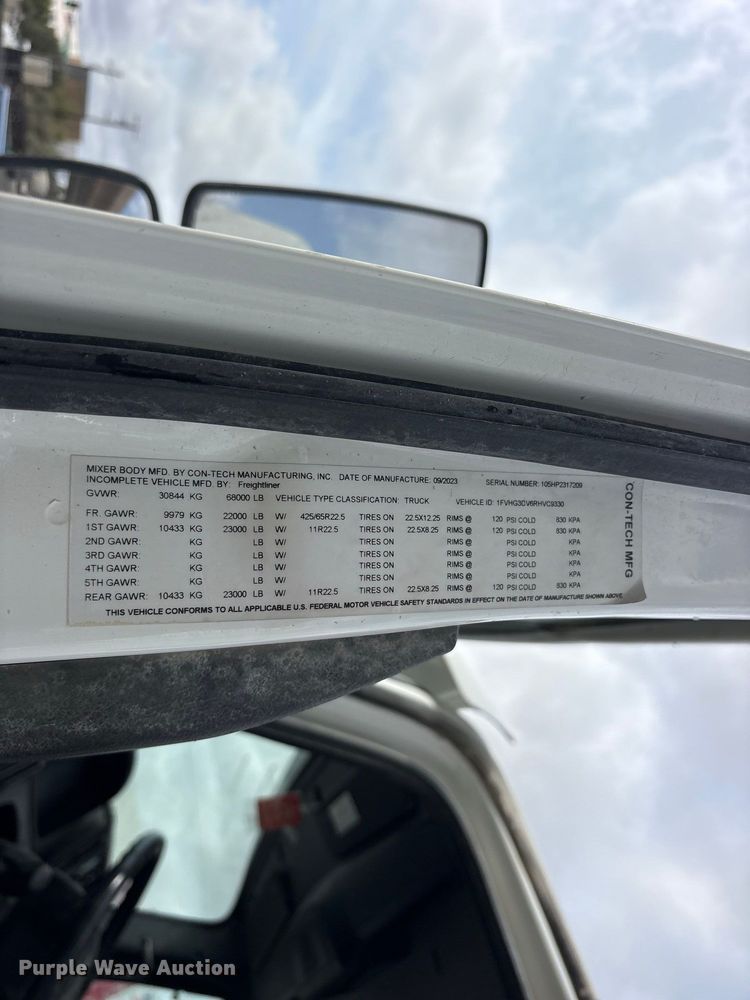 image for item ES8191 2024 Freightliner 114SD ready mix truck
