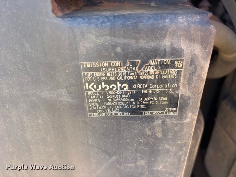 image for item ES8280 2016 Kubota SVL 95-2S tracked skid steer loader