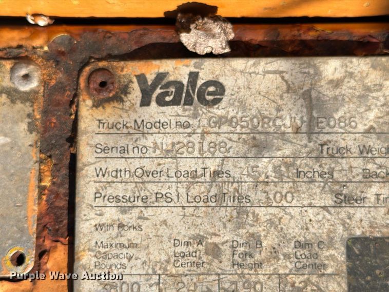 image for item EU0894 Yale GP050RCJUE086 forklift