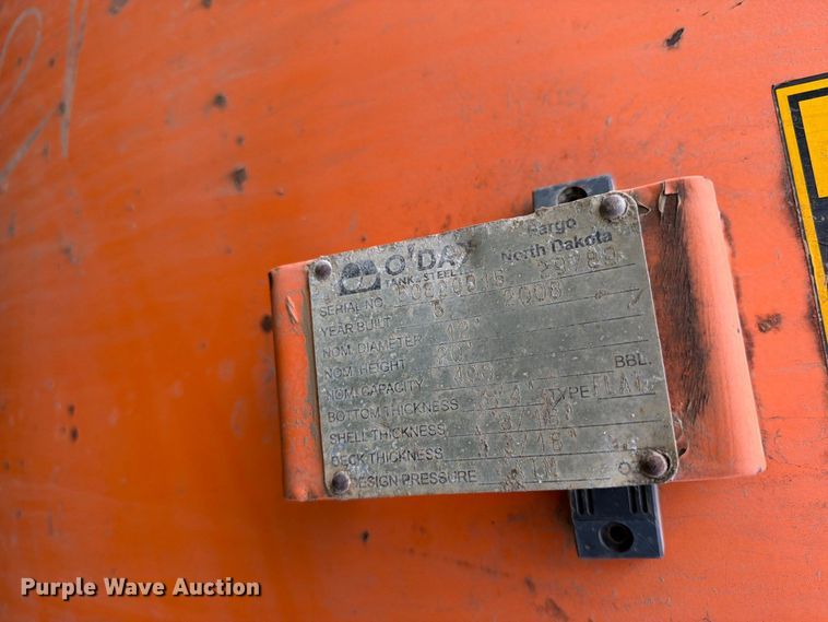 image for item EW1124 2008 Oday 400bbl Stand Tank