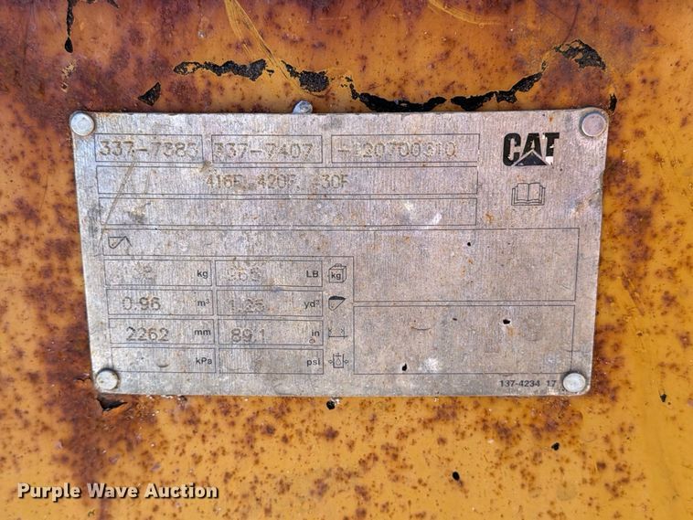image for item EX1022 2012 Caterpillar 420F backhoe