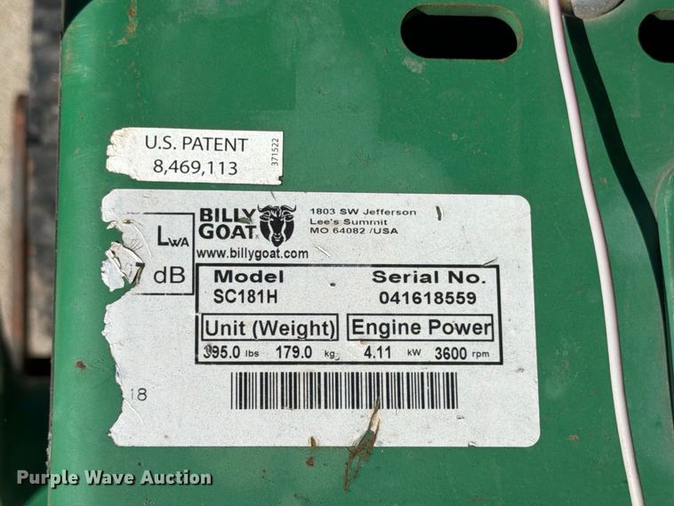 image for item EX1034 Billy Goat SC181H sod cutter