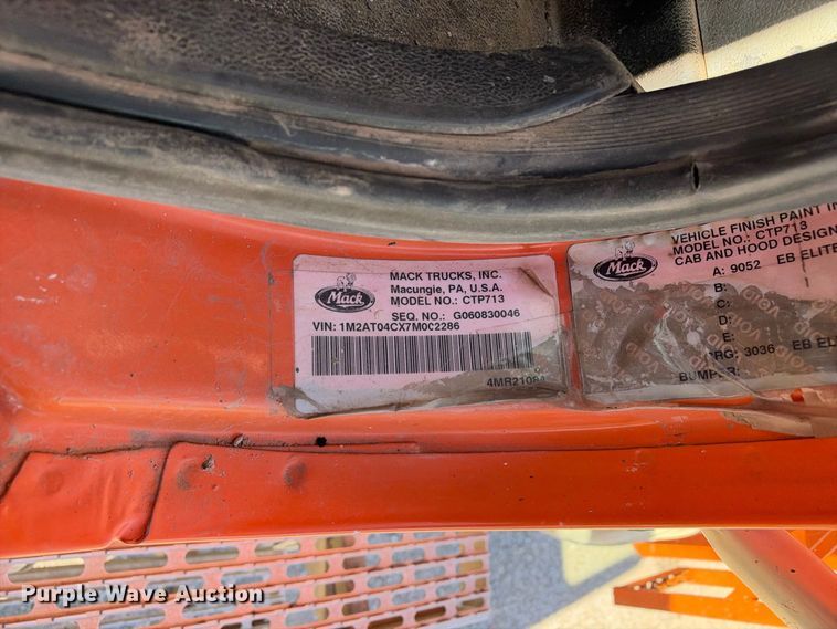 image for item EX2350 2007 Mack CTP 713 dump truck