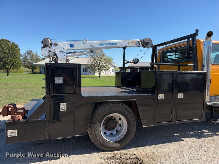 image for item EX2354 2006 International WorkStar 7400 Crew Cab flatbed truck