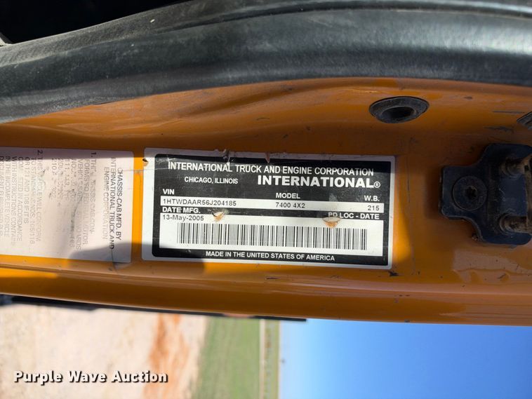 image for item EX2354 2006 International WorkStar 7400 Crew Cab flatbed truck