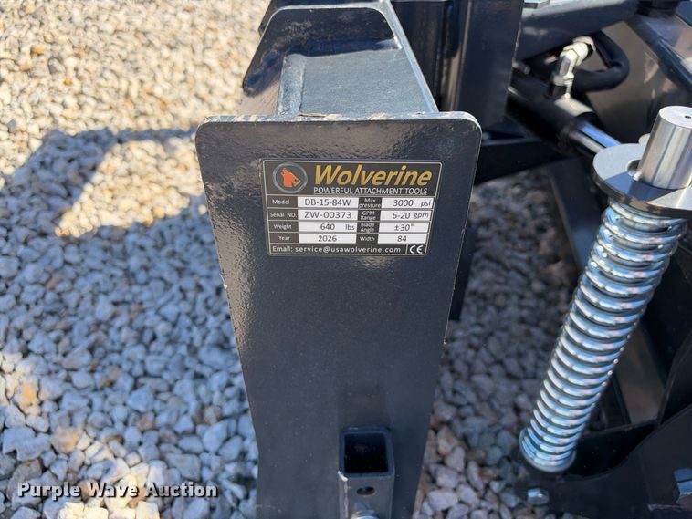 image for item EX2427 2026 Wolverine DB-15 skid steer dozer blade