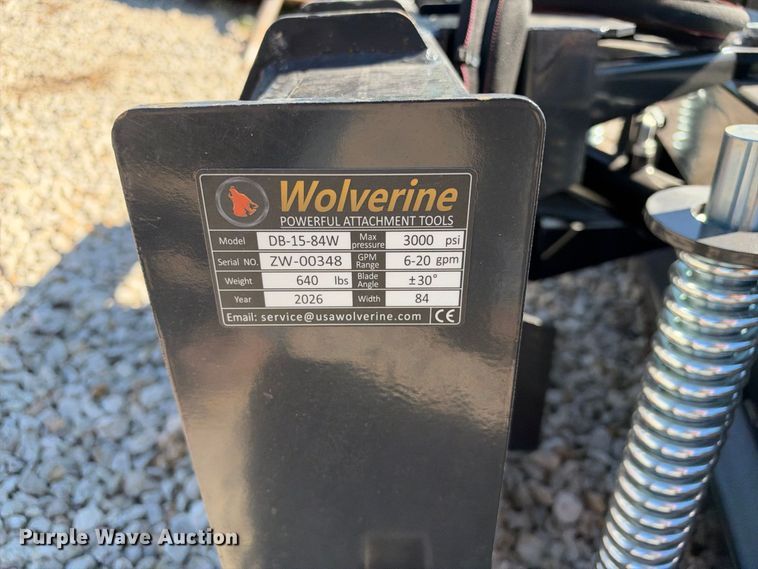 image for item EX2428 2026 Wolverine DB-15 skid steer dozer blade