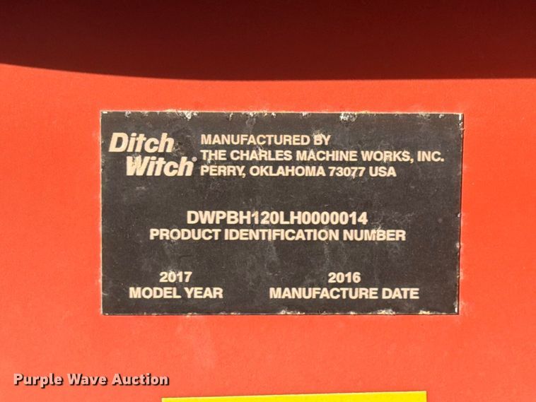 image for item EX4634 2017 Ditch Witch BH120 backhoe attachment