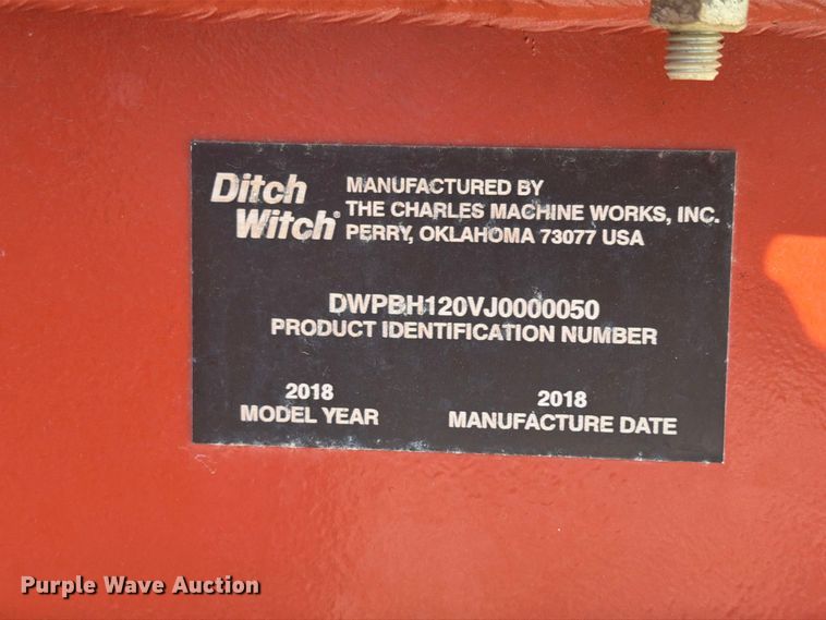 image for item EX4636 2018 Ditch Witch BH120 backhoe attachment