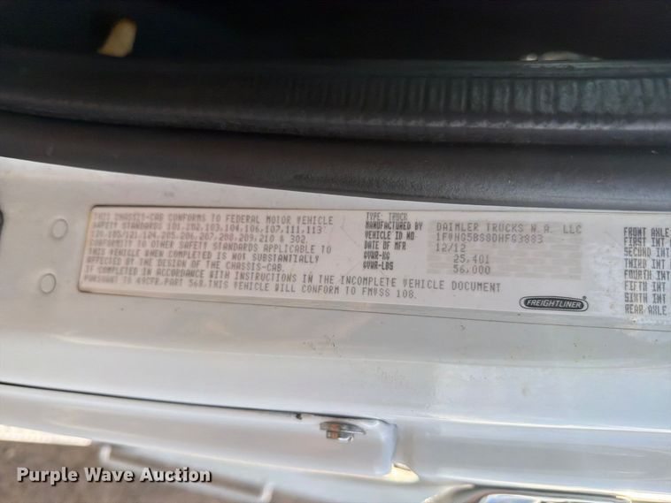 image for item FB5198 2013 Freightliner 108SD Crew Cab crane truck