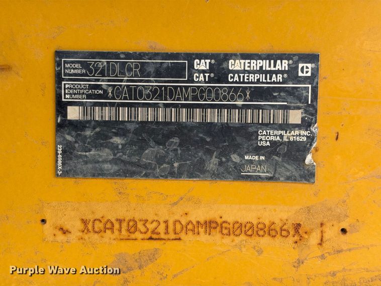 image for item FB8367 2013 Caterpillar 321D LCR excavator