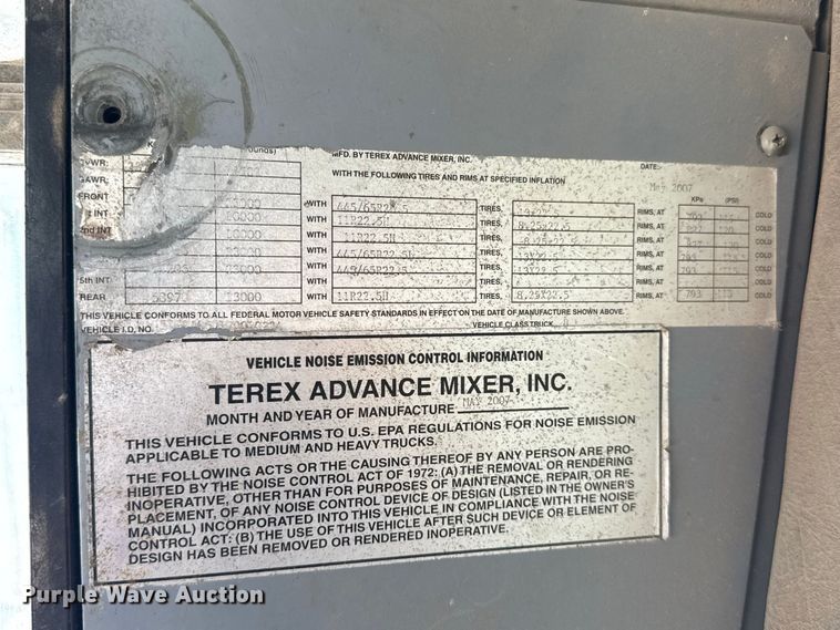 image for item FC4459 2007 Terex FD6000 ready mix truck