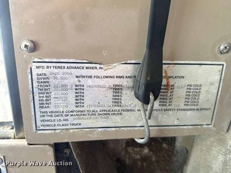image for item FC4461 2005 Terex FD4000 ready mix truck