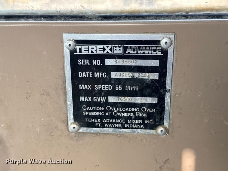 image for item FC4462 2004 Terex Advance Mixer FD4000 ready mix truck