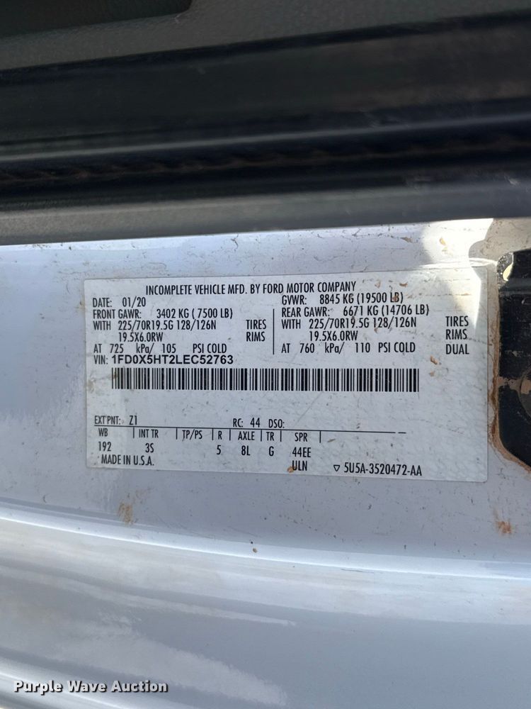 image for item FC4504 2020 Ford F550 bucket truck