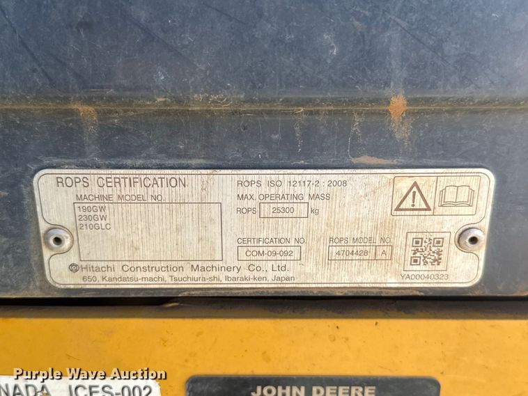 image for item FC4510 2018 John Deere 210G LC excavator