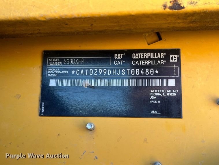 image for item FG0767 2014 Caterpillar 299D XHP tracked skid steer loader