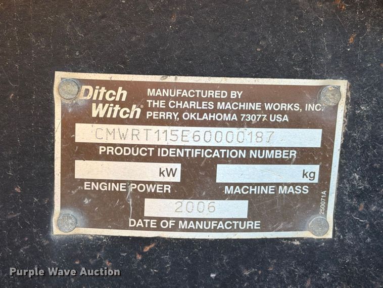 image for item FI0440 2006 Ditch Witch RT115 rock saw